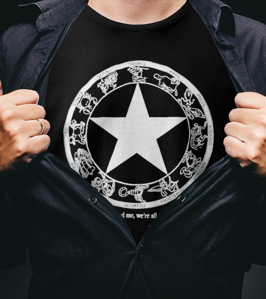 You And Me We're All Stars Zodiac Circle Iconic Star T-Shirt