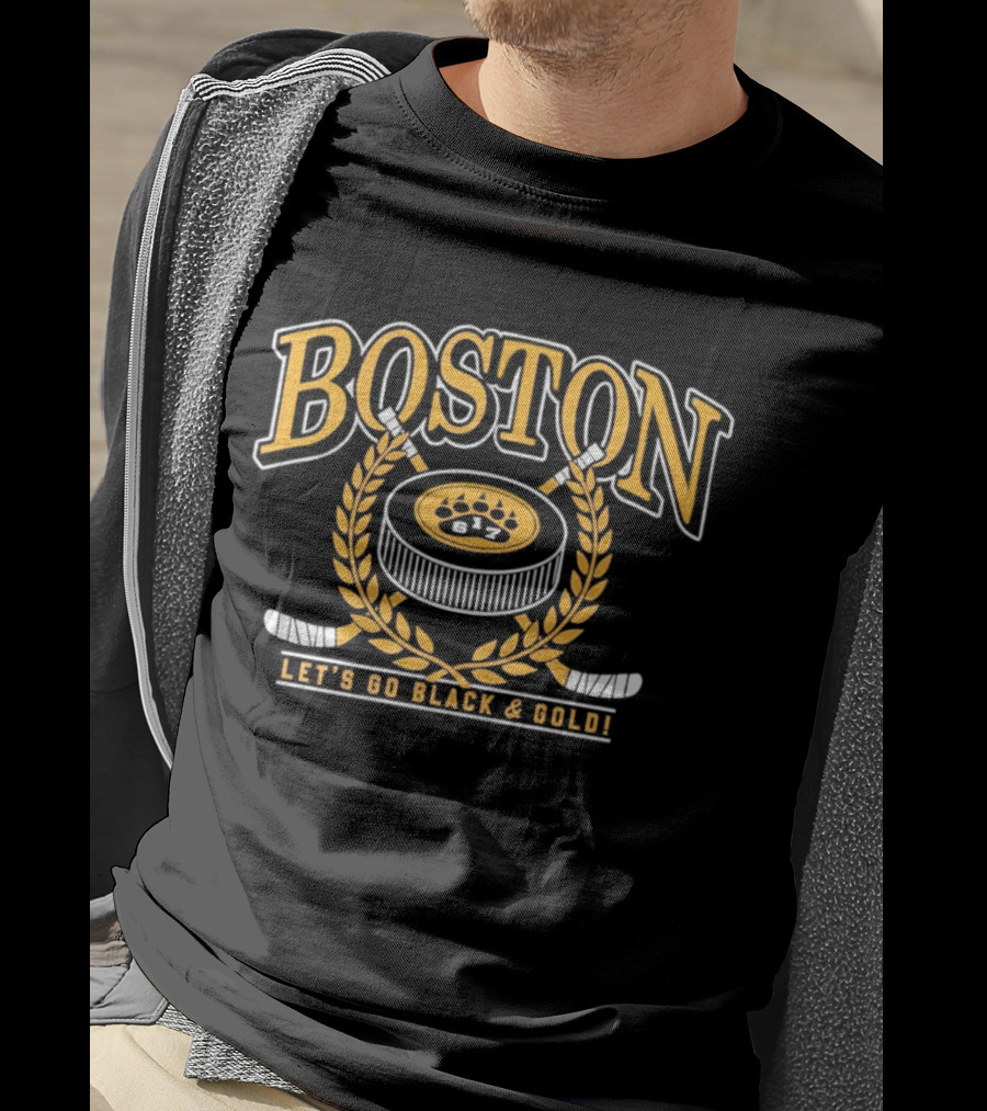 Boston Bruins 617 Let's Go Black And Gold NHL T-Shirt