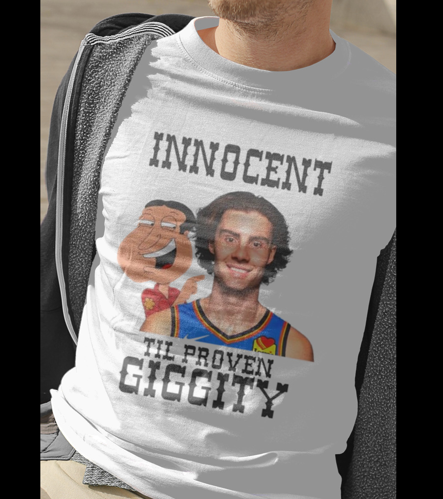 Innocent Til Proven Giggity Sports Jersey Family Guy Fusion T-Shirt