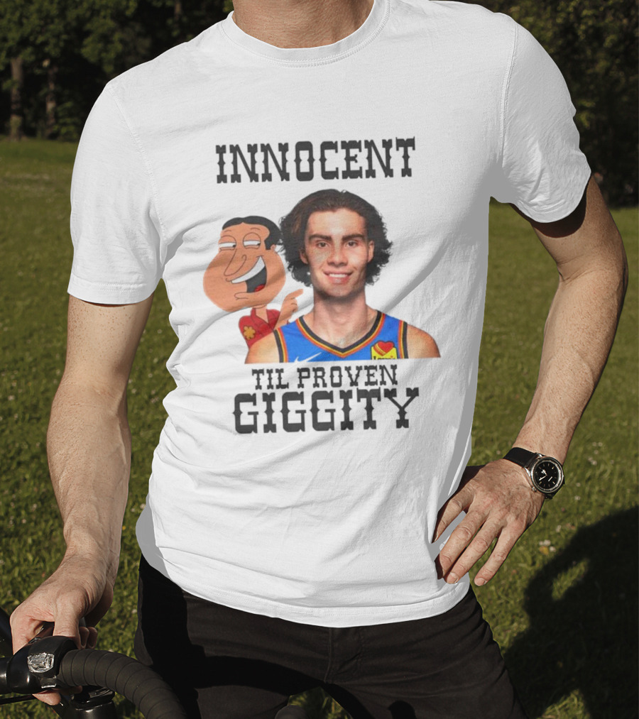 Innocent Til Proven Giggity Sports Jersey Family Guy Fusion T-Shirt