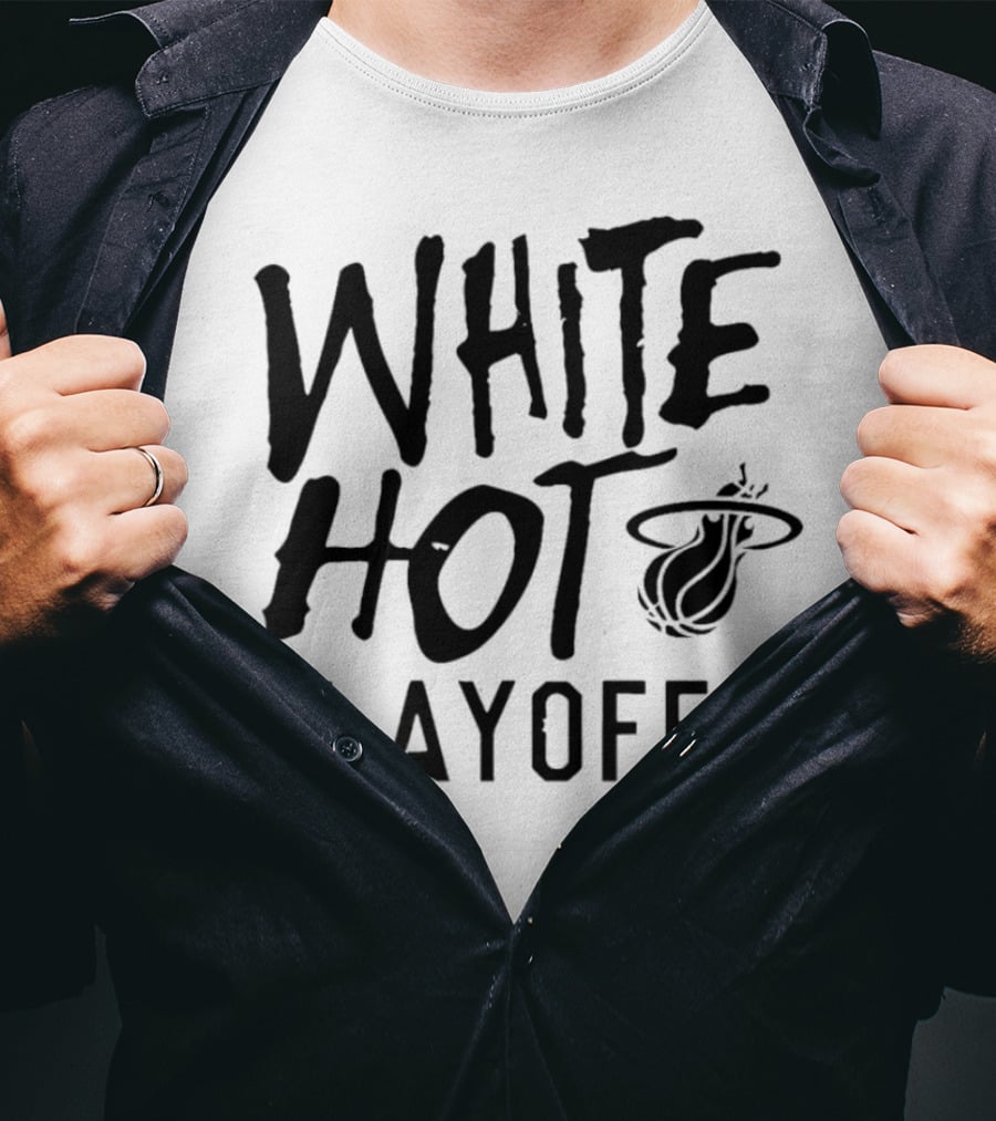 White Hot Playoffs Miami Heat Basketball T-Shirt