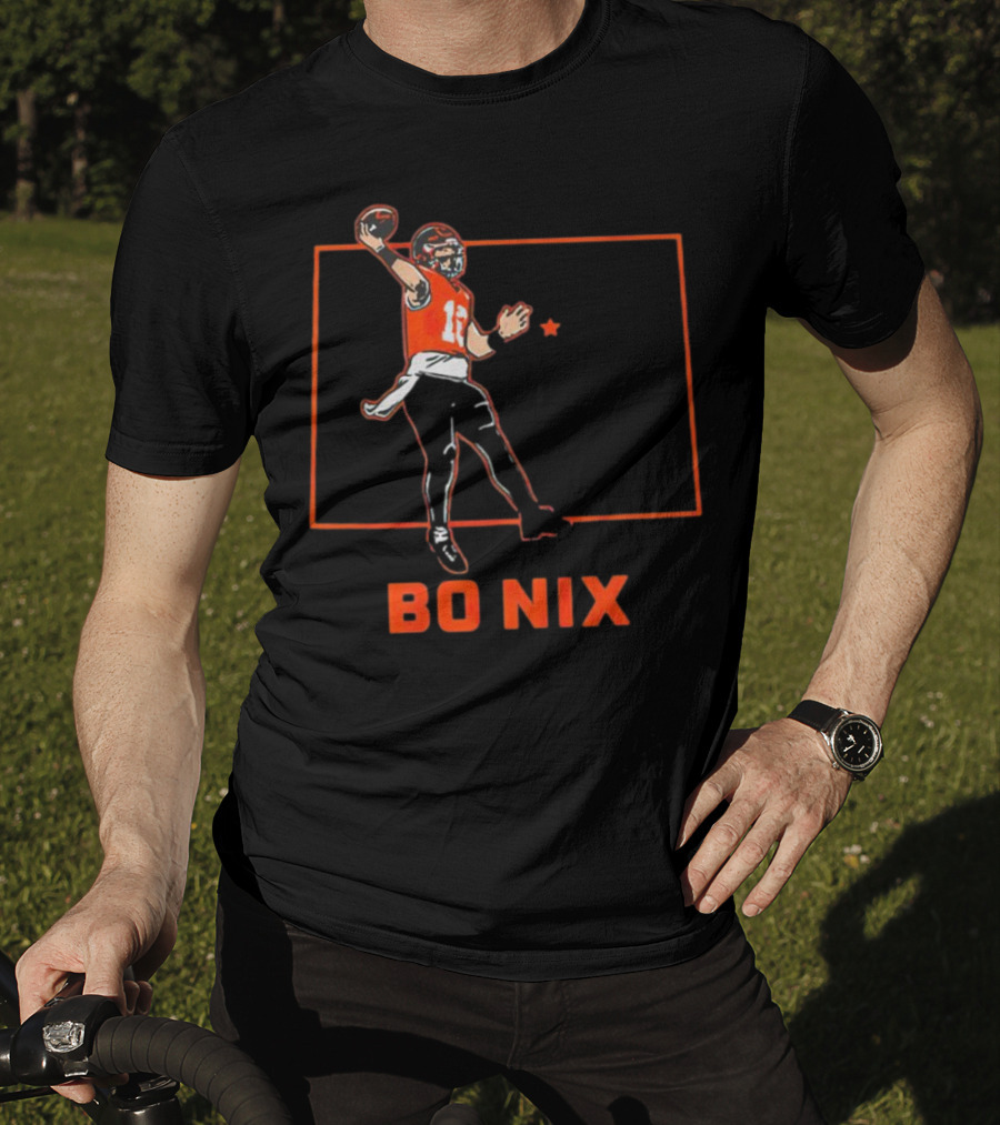 Bo Nix Football Star Player Denver Broncos T-Shirt