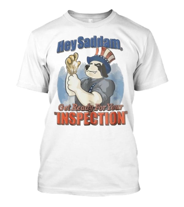 Hey Saddam Get Ready For Your Inspection Uncle Sam Dog Boxer Glove T-Shirt