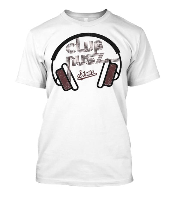 Mississippi State Club Nusz Headphones State T-Shirt