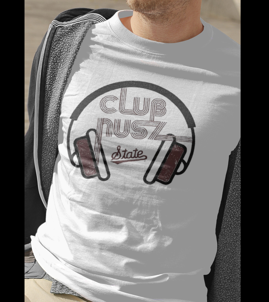 Mississippi State Club Nusz Headphones State T-Shirt