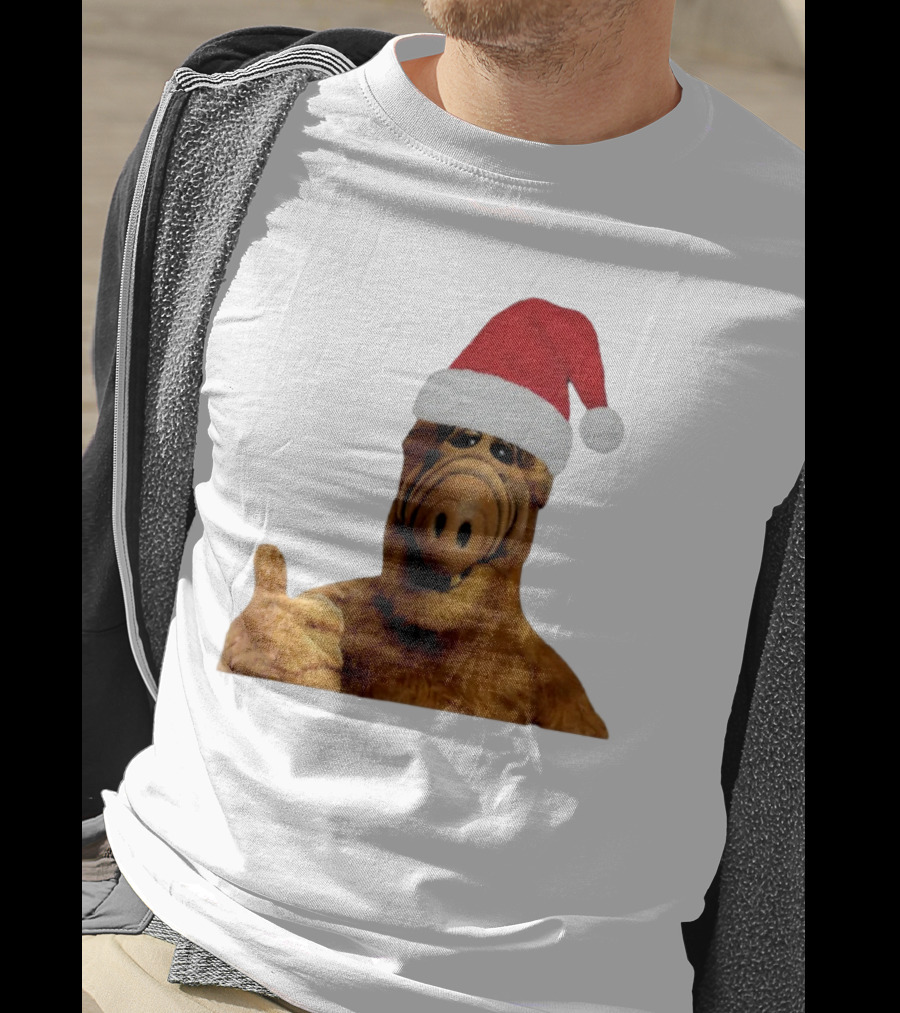 Alf Wearing Santa Hat Christmas Holiday T-Shirt