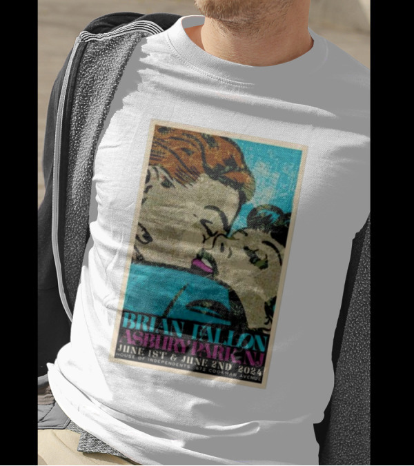 Brian Fallon Live June 1-2 2024 House Of Independents Asbury Park NJ Vintage Pop T-Shirt