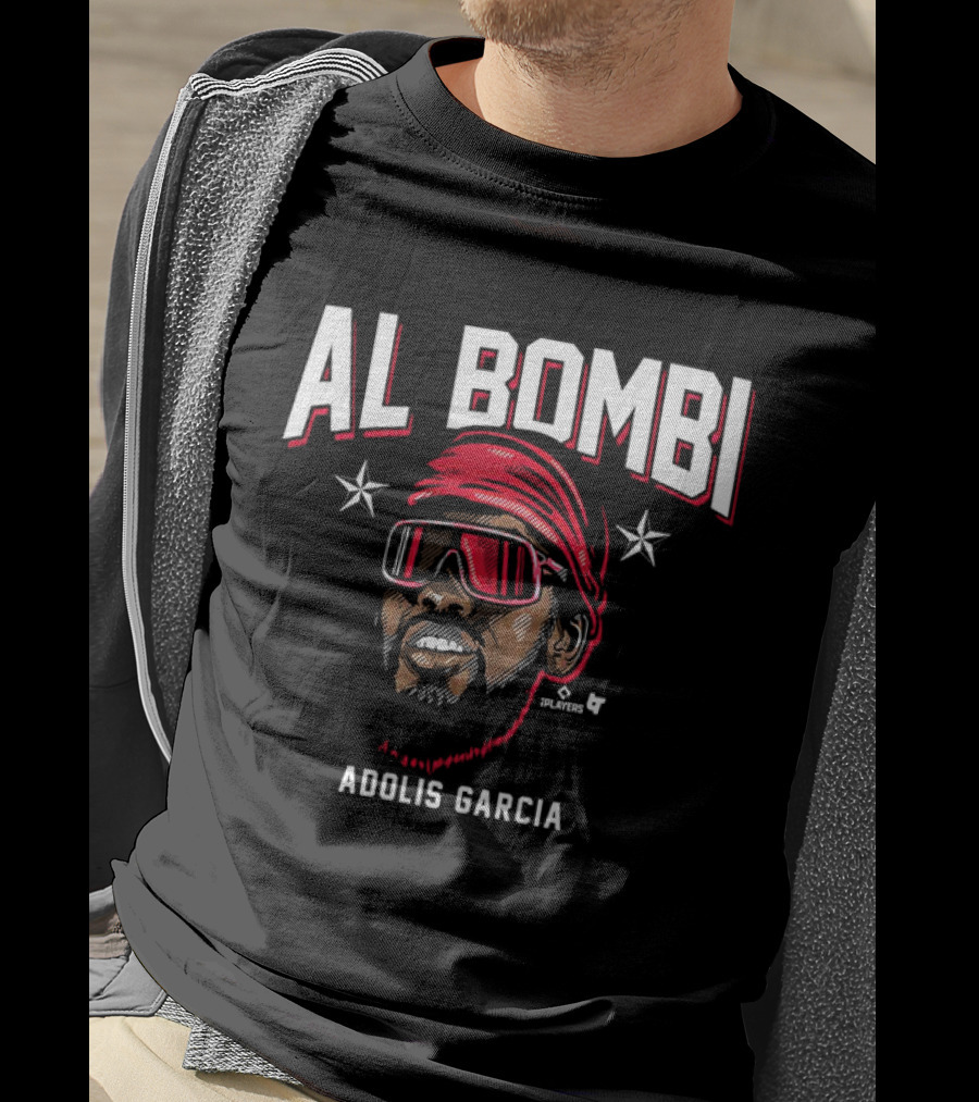 Adolis Garcia Al Bombi Players Shirt With Red Bandana And Sunglasses T-Shirt
