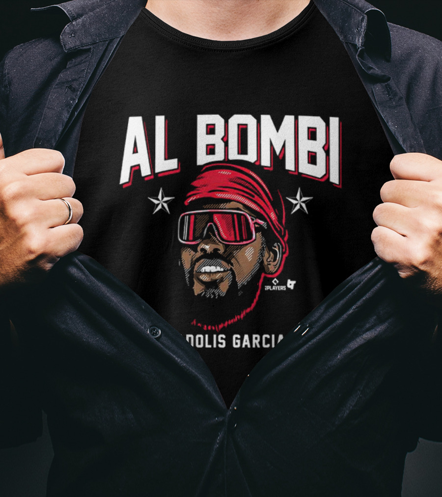 Adolis Garcia Al Bombi Players Shirt With Red Bandana And Sunglasses T-Shirt