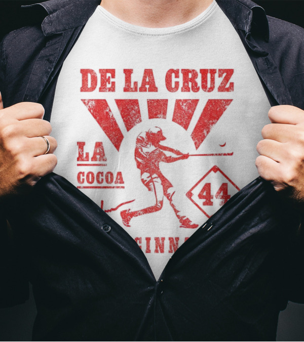 De La Cruz LA Cocoa Cincinnati Reds 44 Signature T-Shirt