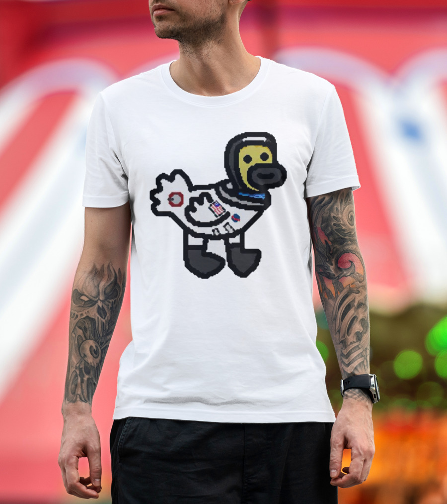 First Man Astronaut Duck Gosling NASA Patches T-Shirt
