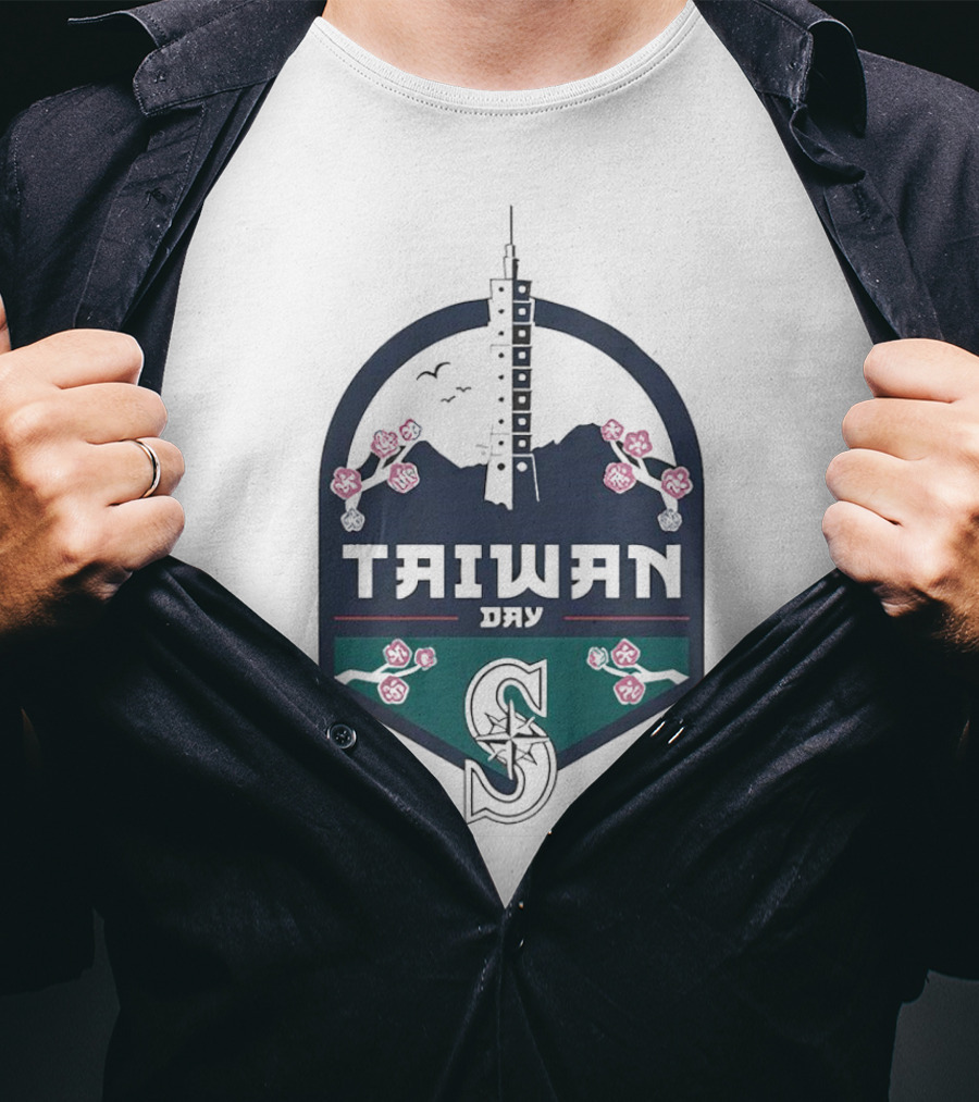 Taiwan Night Mariners Sakura Skyline T-Shirt