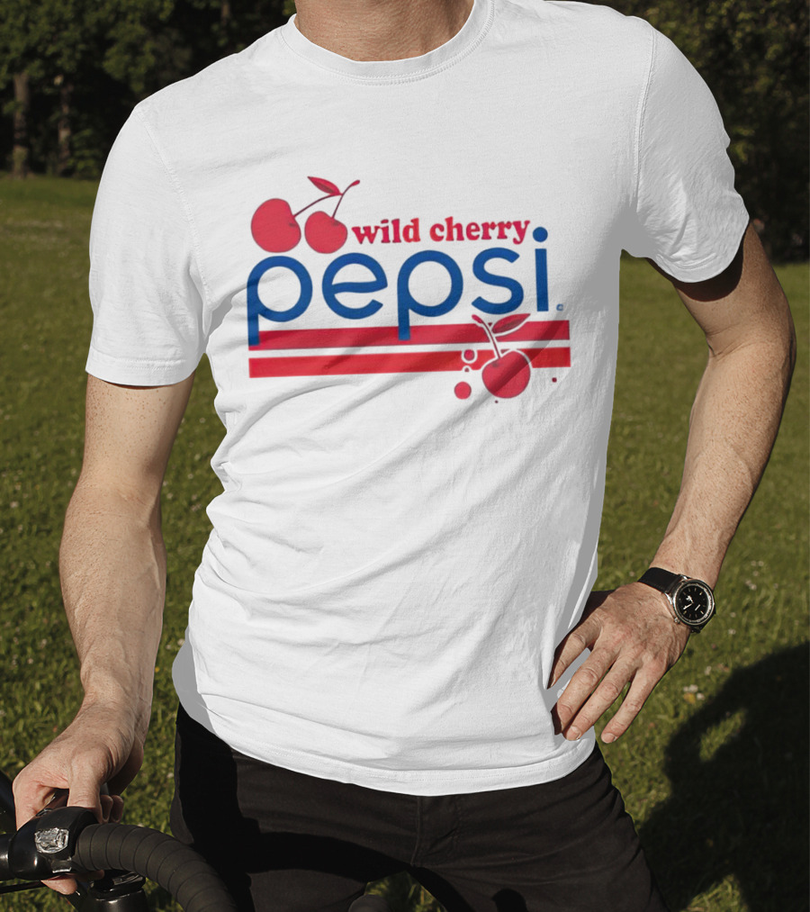 Pepsi Wild Cherry Retro Logo With Cherries T-Shirt