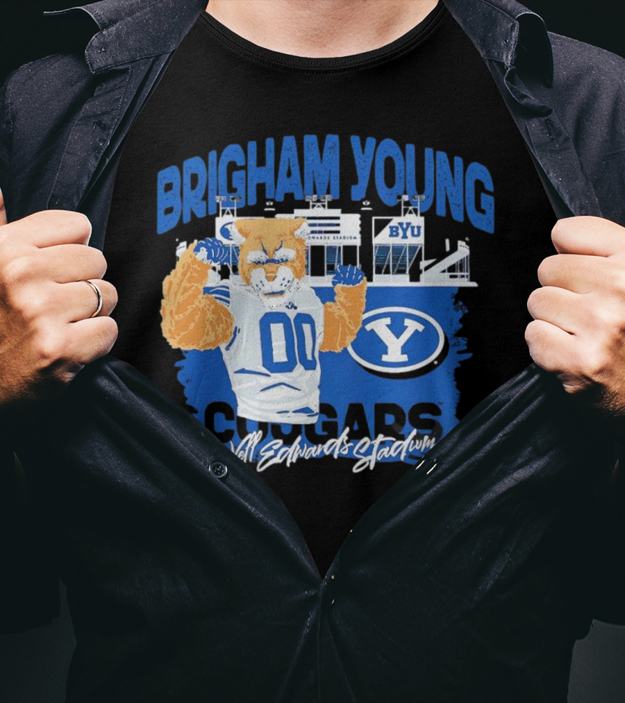 Brigham Young Cougars BYU Lavell Edwards Stadium T-Shirt