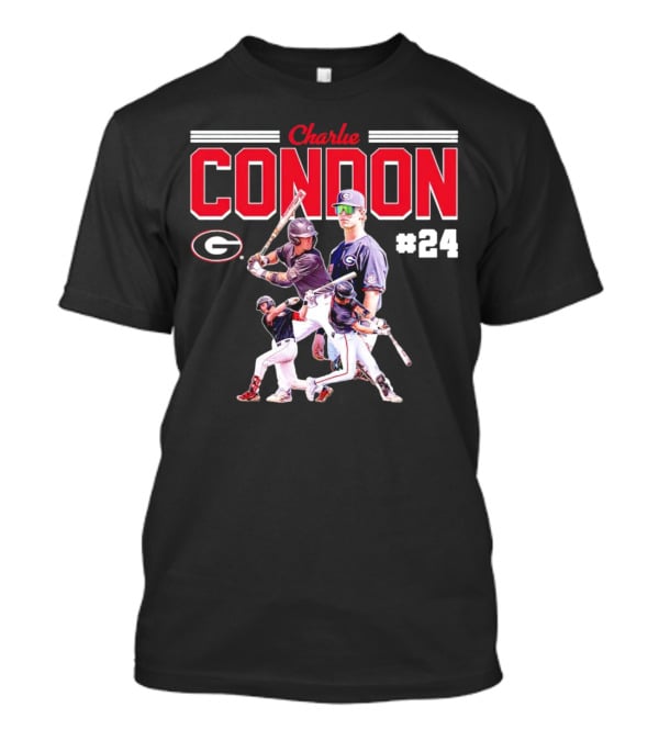 Charlie Condon Georgia Bulldogs NCAA Baseball Player #24 Collage T-Shirt