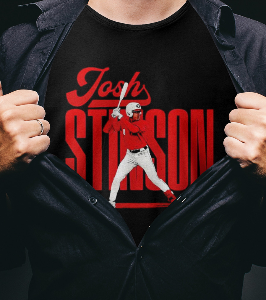 Josh Stinson Georgia Baseball Player Collage NCAA T-Shirt