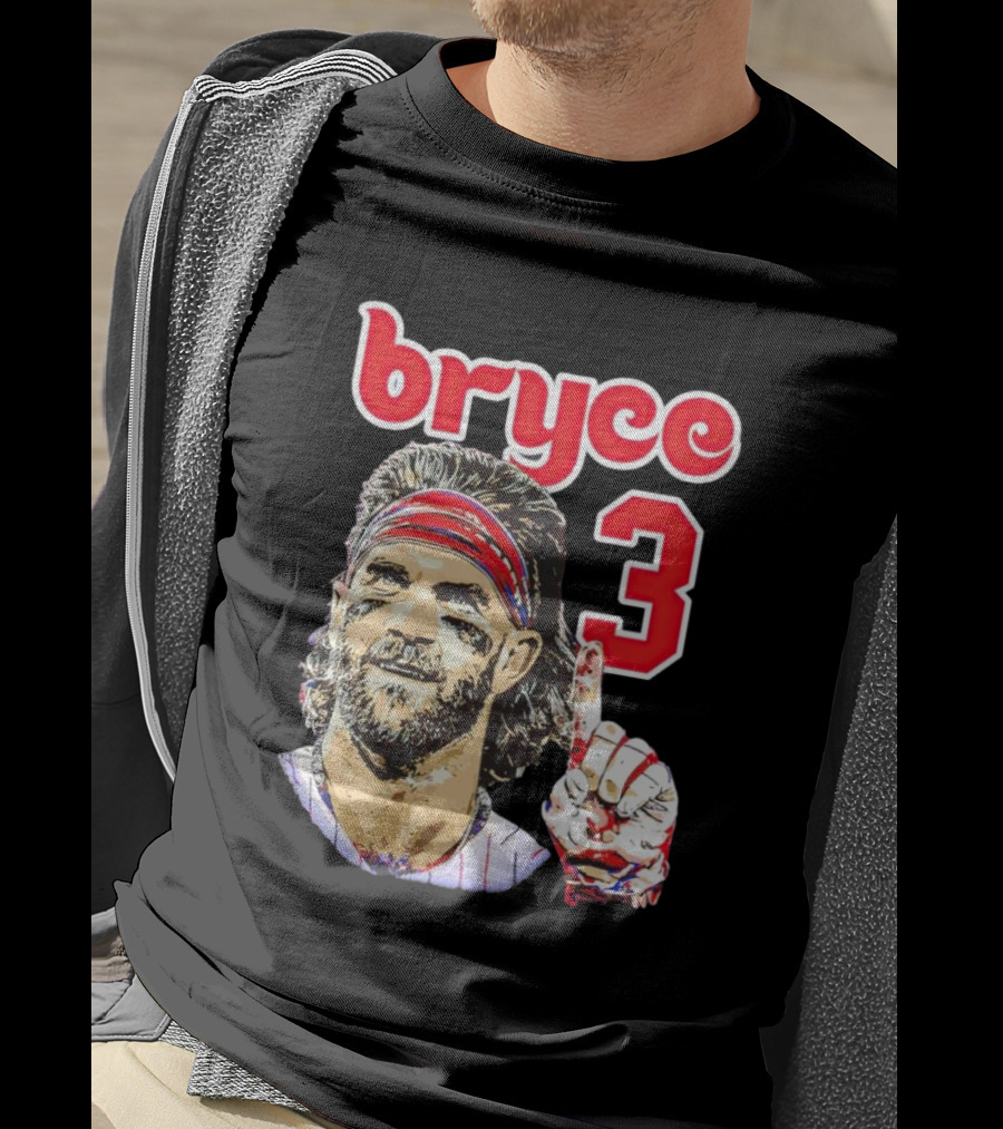 Bryce Harper 3 Finger Pose Fan T-Shirt