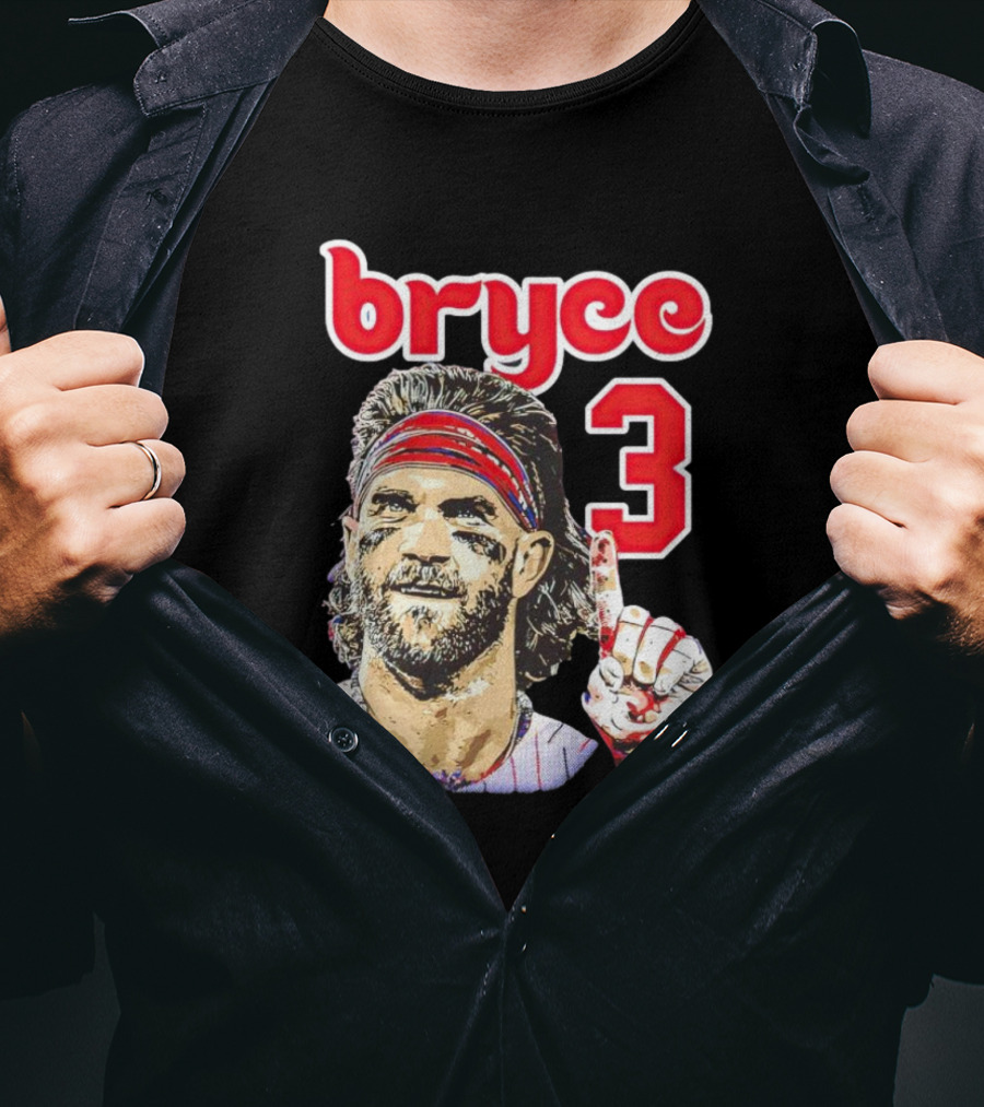 Bryce Harper 3 Finger Pose Fan T-Shirt