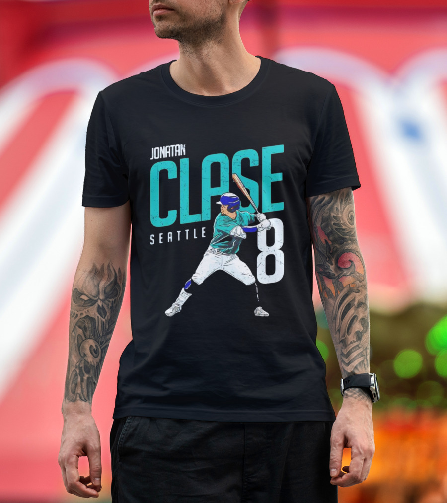 Jonatan Clase Seattle #8 MLBPA Player T-Shirt