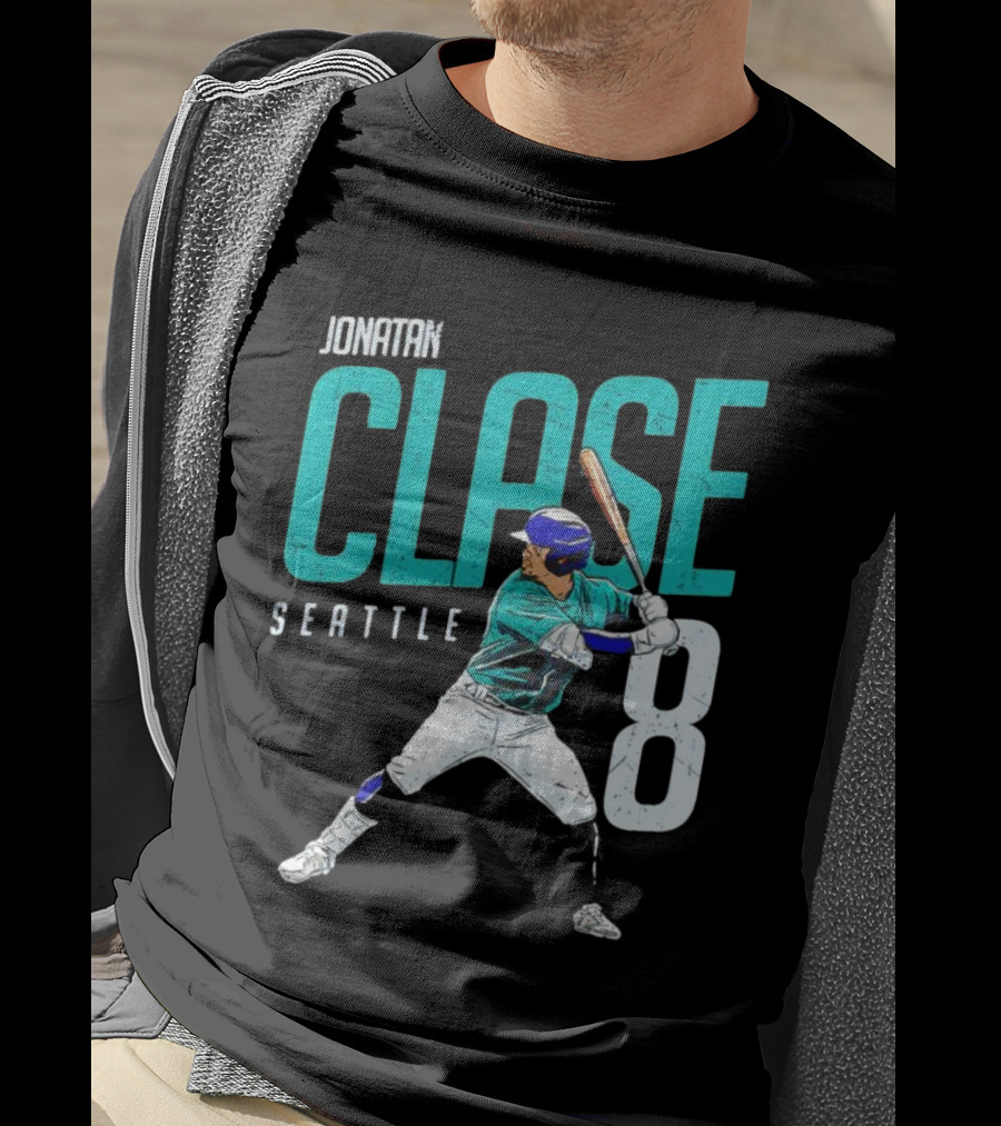Jonatan Clase Seattle #8 MLBPA Player T-Shirt