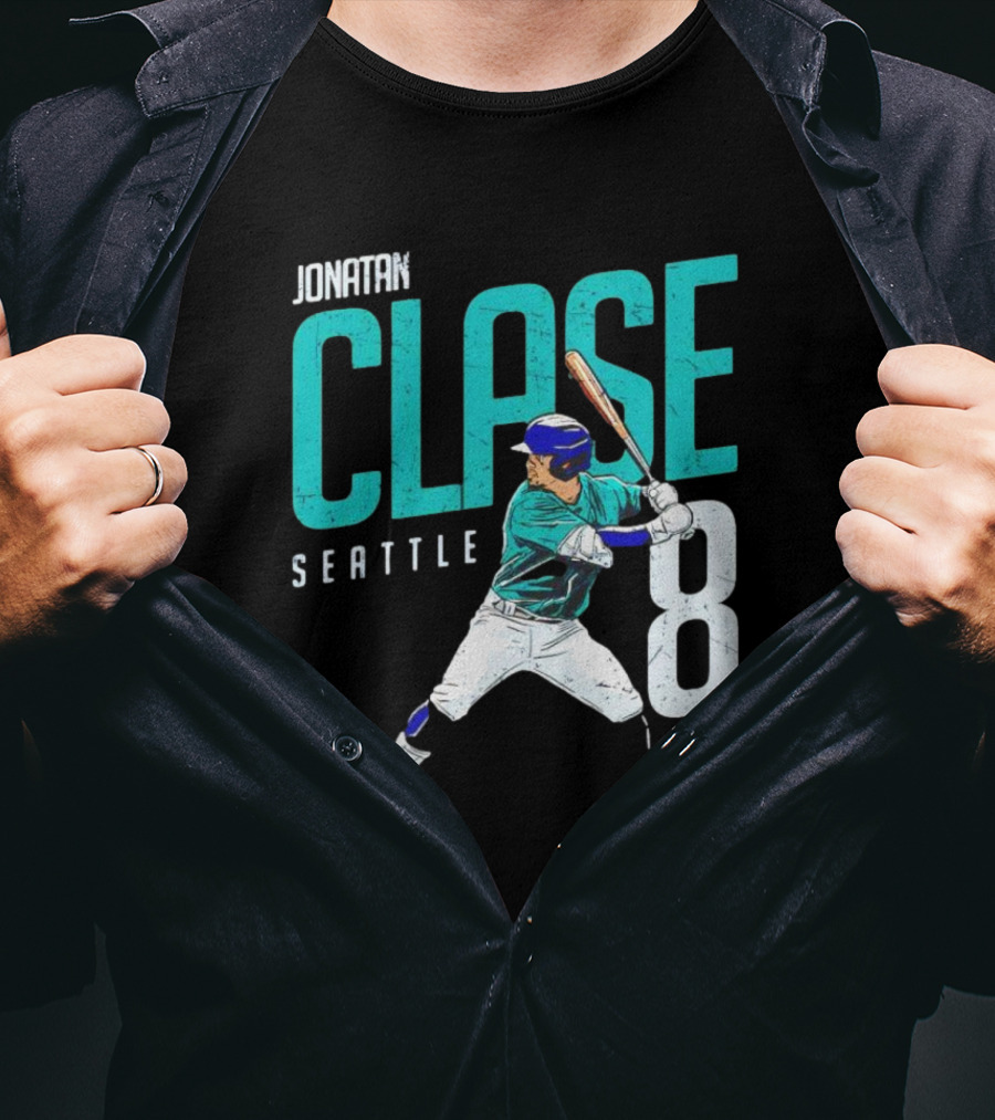 Jonatan Clase Seattle #8 MLBPA Player T-Shirt