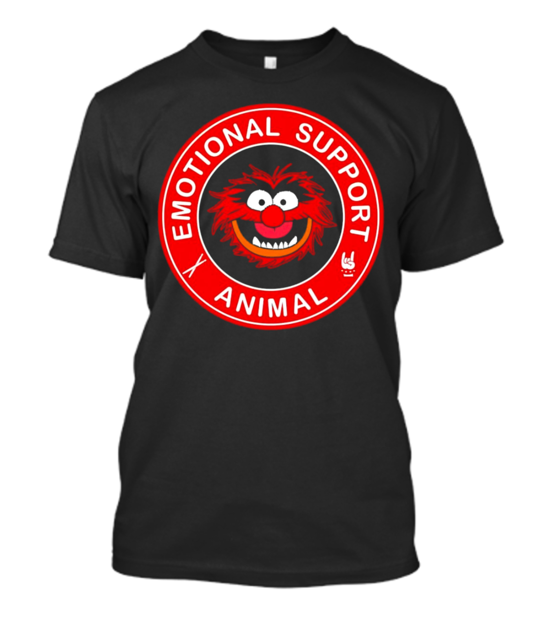 Emotional Support Animal Muppets Face Circle T-Shirt