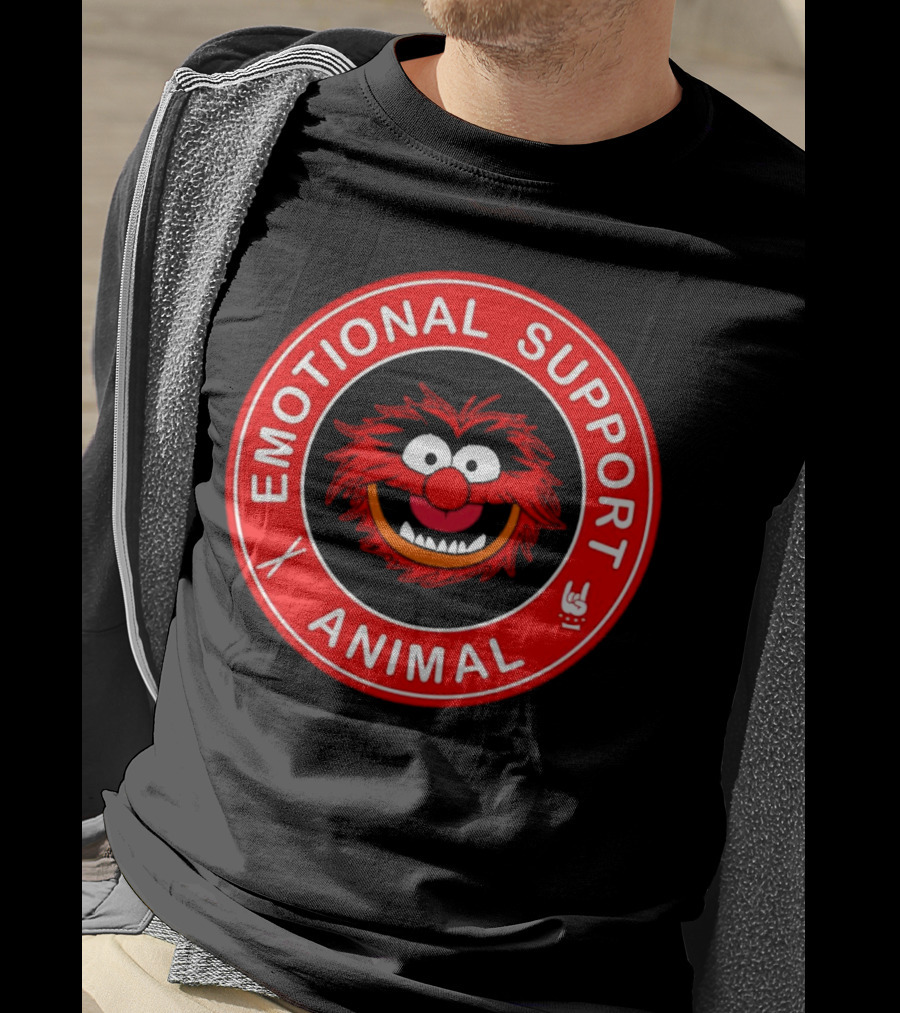 Emotional Support Animal Muppets Face Circle T-Shirt
