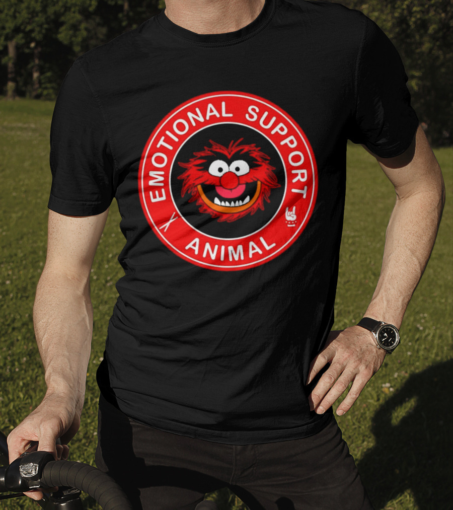 Emotional Support Animal Muppets Face Circle T-Shirt