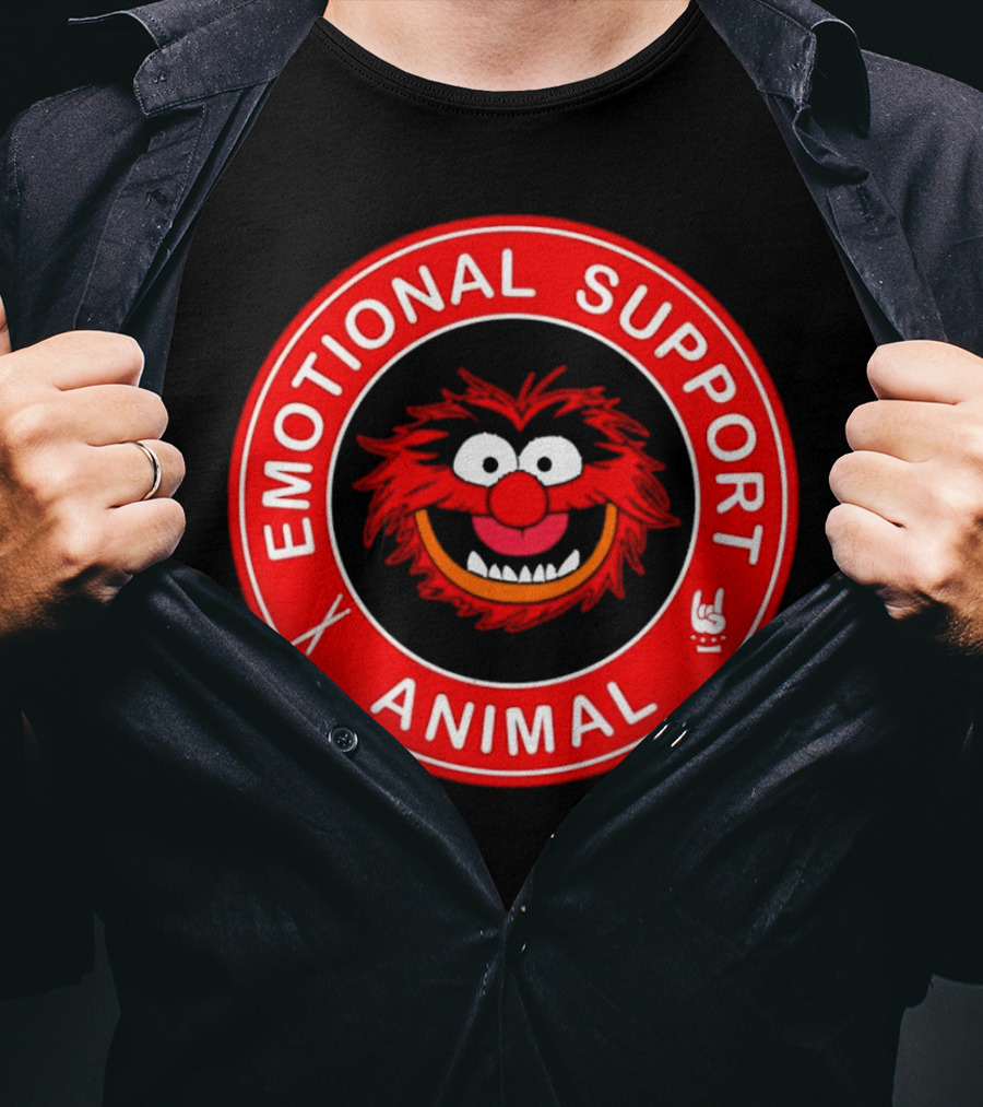 Emotional Support Animal Muppets Face Circle T-Shirt