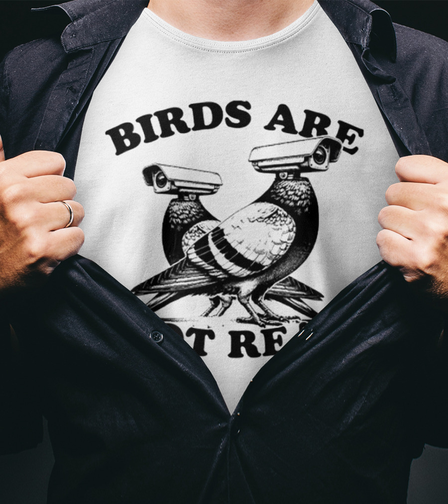 Birds Are Not Real Surveillance Pigeons T-Shirt