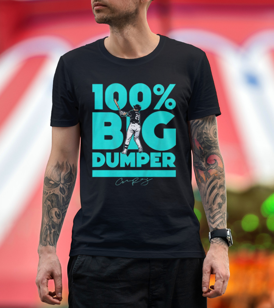 100% Big Dumper Player 29 Baseball Signature T-Shirt