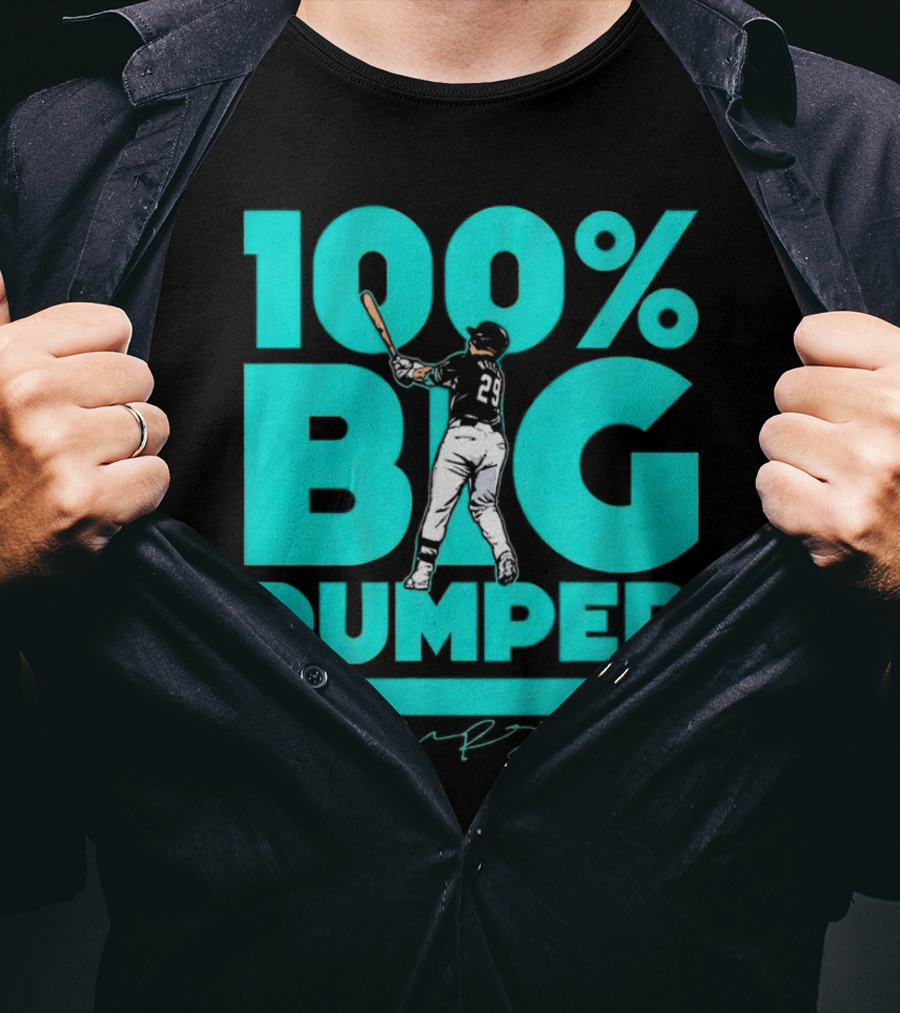 100% Big Dumper Player 29 Baseball Signature T-Shirt