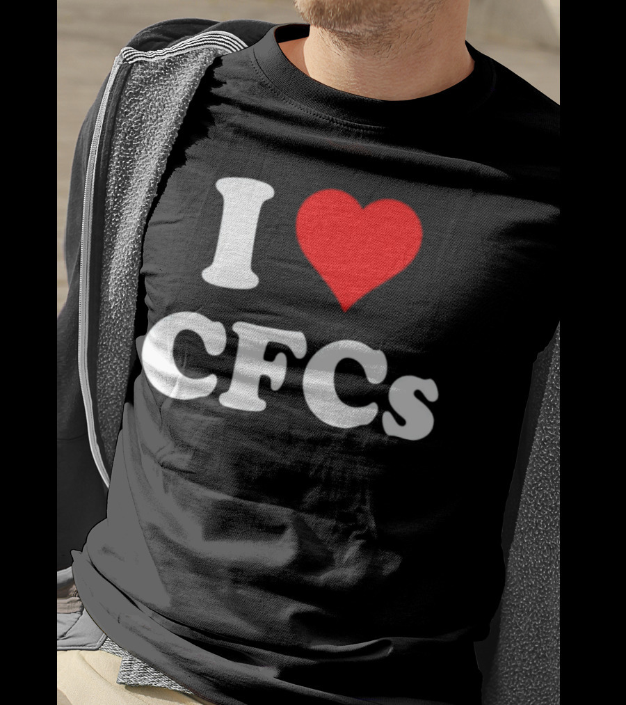I Heart CFCs Retro-Style Bold Text And Red Heart T-Shirt