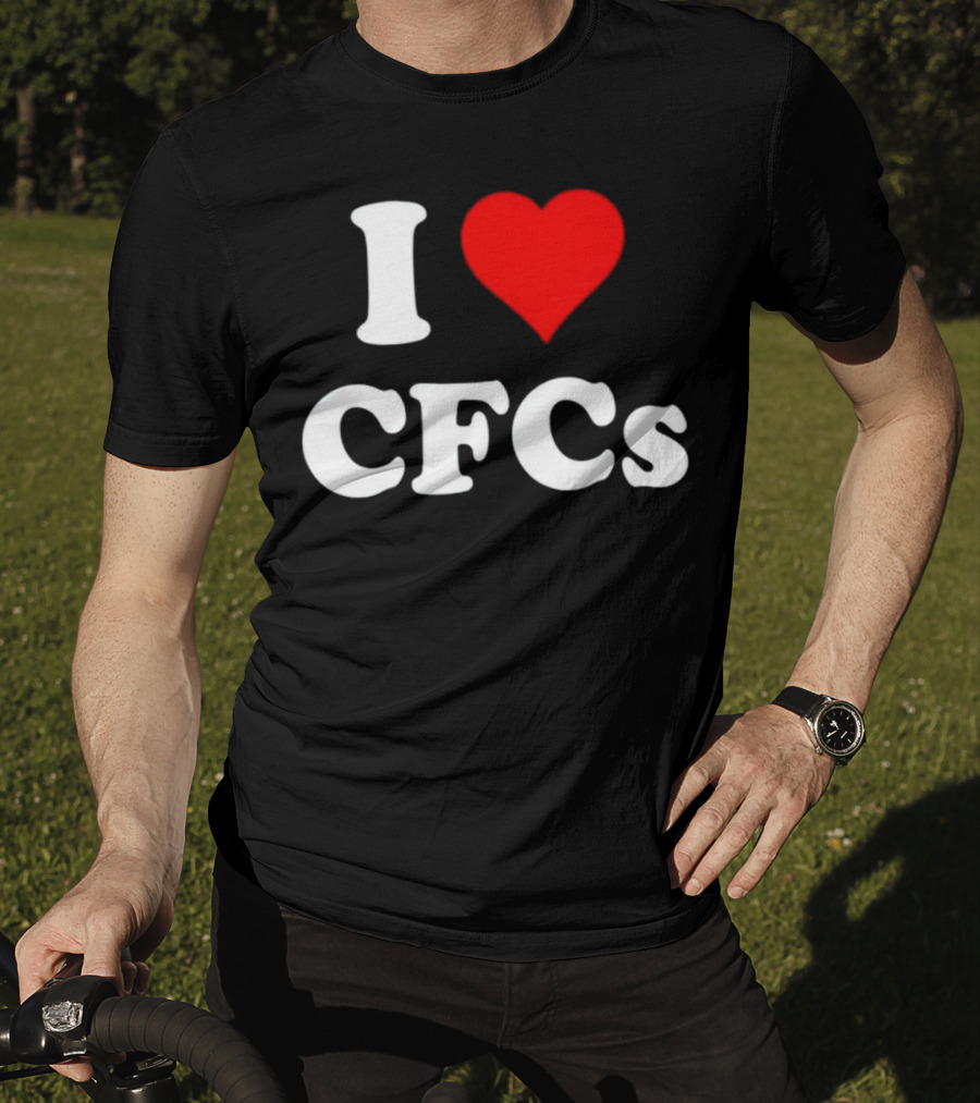 I Heart CFCs Retro-Style Bold Text And Red Heart T-Shirt