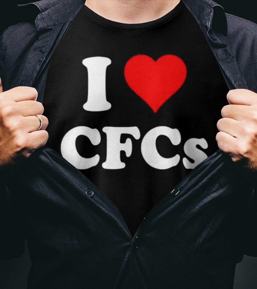 I Heart CFCs Retro-Style Bold Text And Red Heart T-Shirt