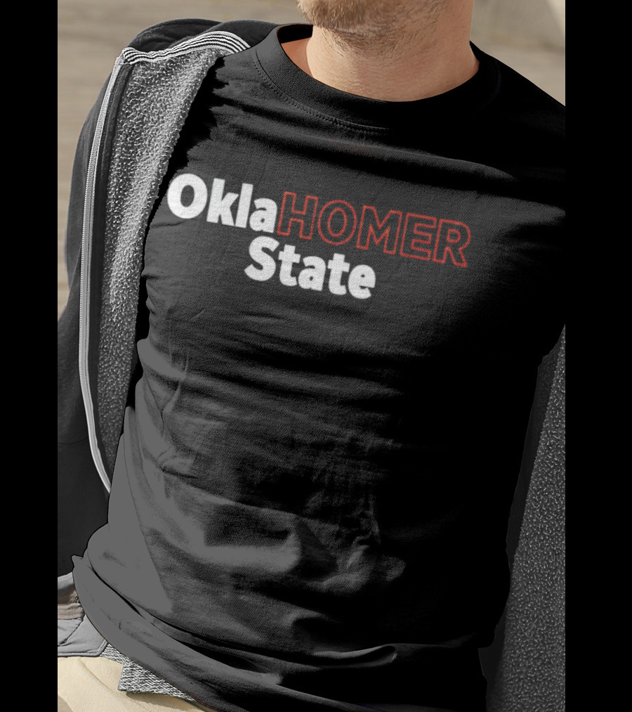 Okla HOMER State Playful Text T-Shirt