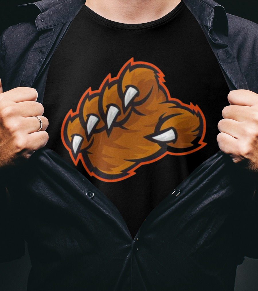 The Claw Bears Football Fierce Paw T-Shirt