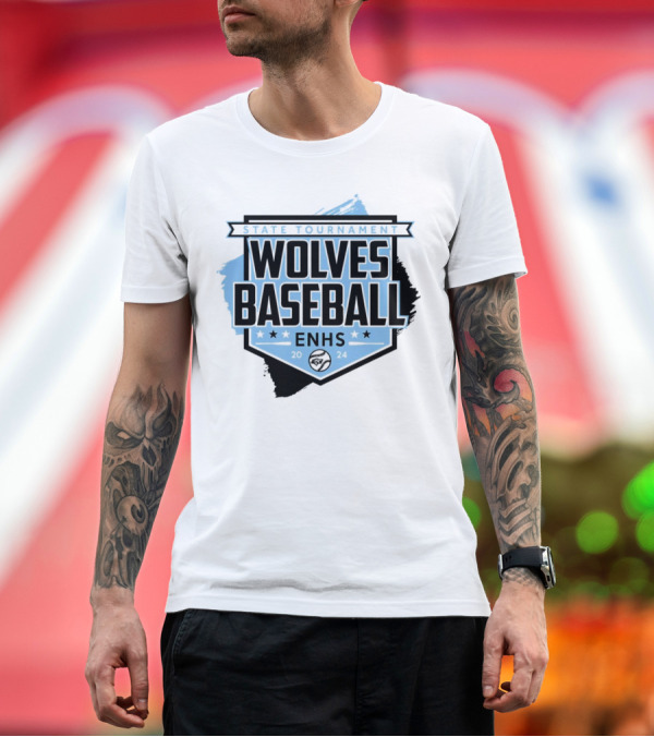 Premium T-Shirt: State Tournament ENHS Wolves Baseball T-Shirt State Tournament ENHS Wolves Baseball T-Shirt