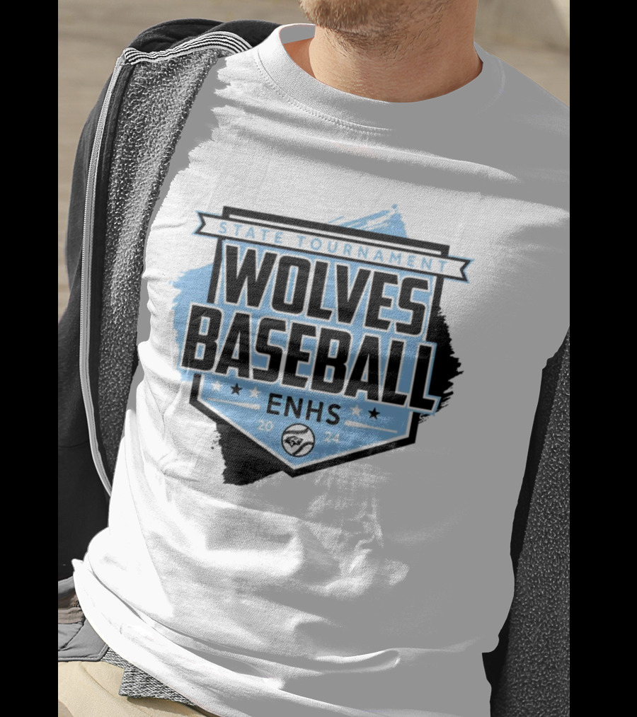 State Tournament ENHS Wolves Baseball T-Shirt
