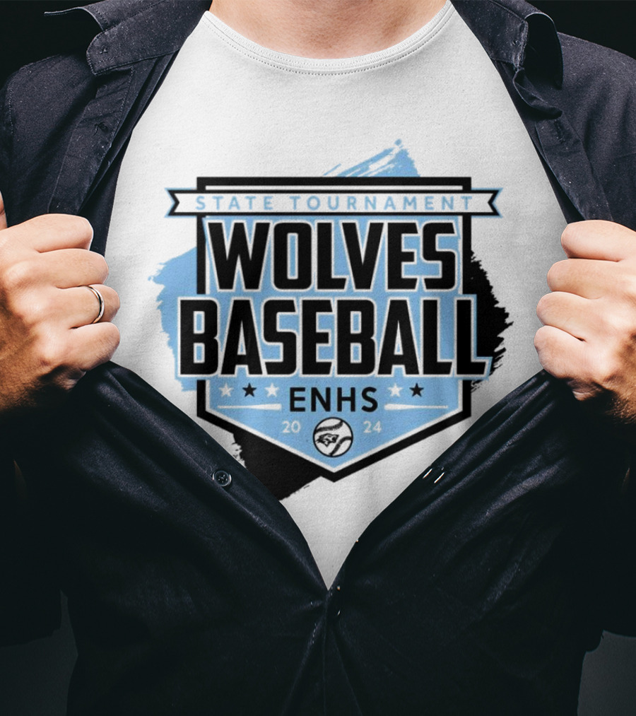 State Tournament ENHS Wolves Baseball T-Shirt