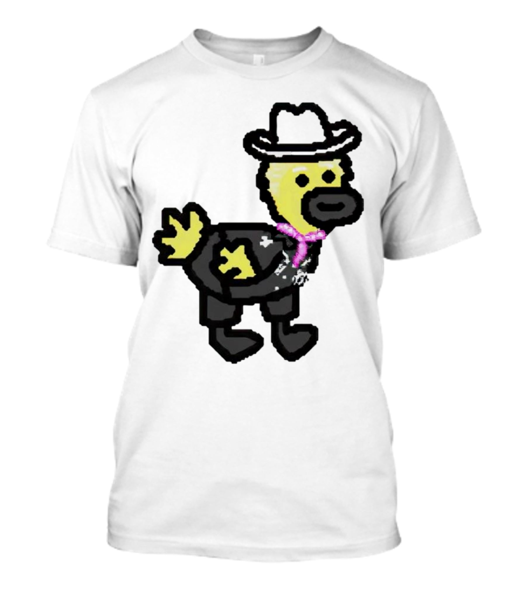 Ken Gosling Pixel Art Cowboy Duck With Hat And Scarf T-Shirt