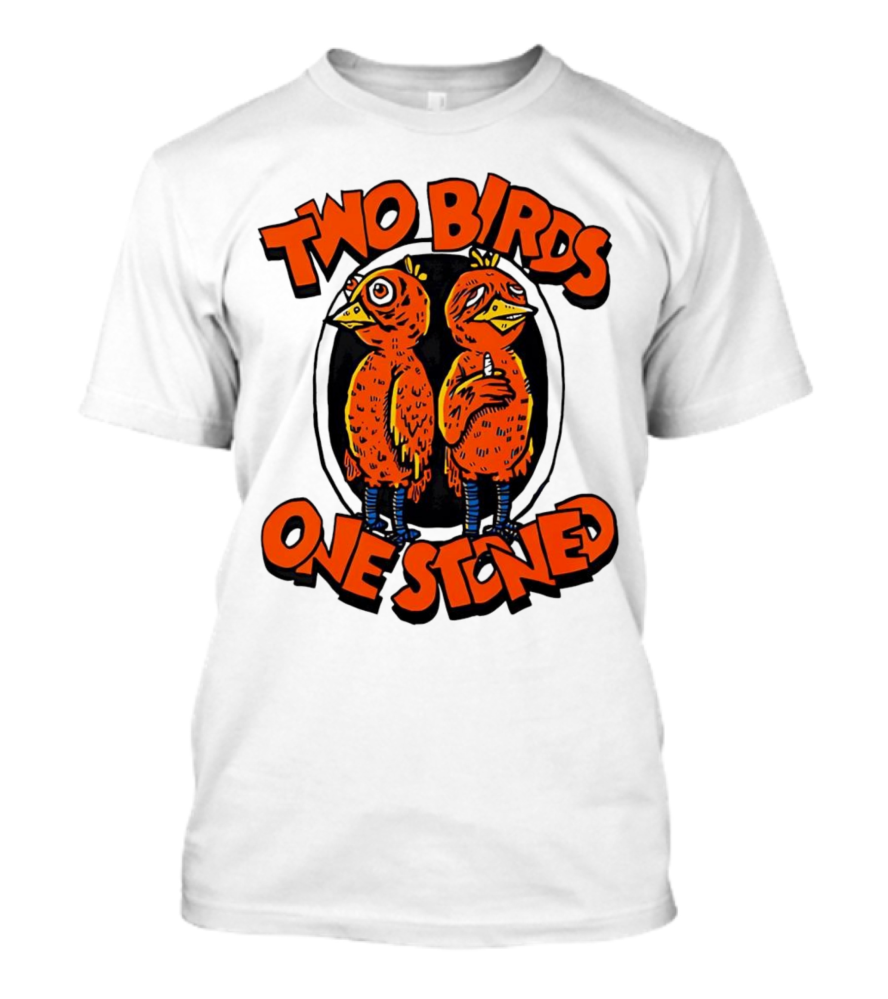 Two Birds One Stoned Psychedelic Chickens T-Shirt