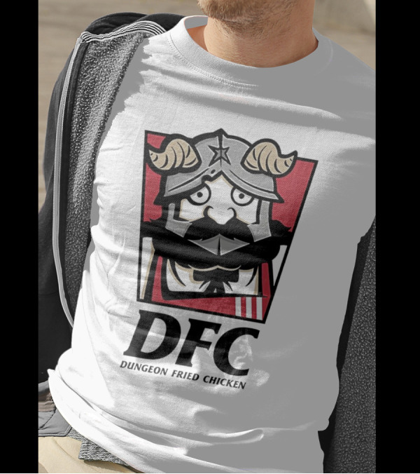 DFC Dungeon Fried Chicken Knight Helmet T-Shirt