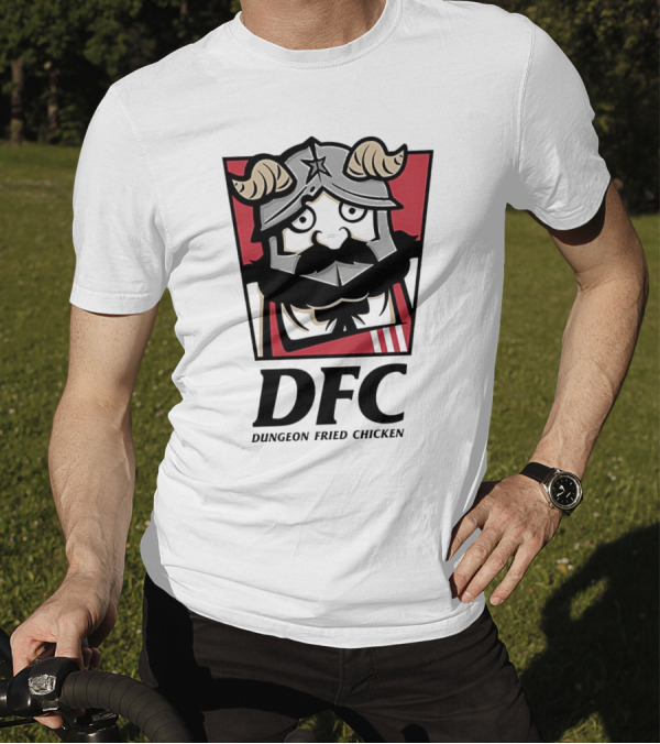 DFC Dungeon Fried Chicken Knight Helmet T-Shirt