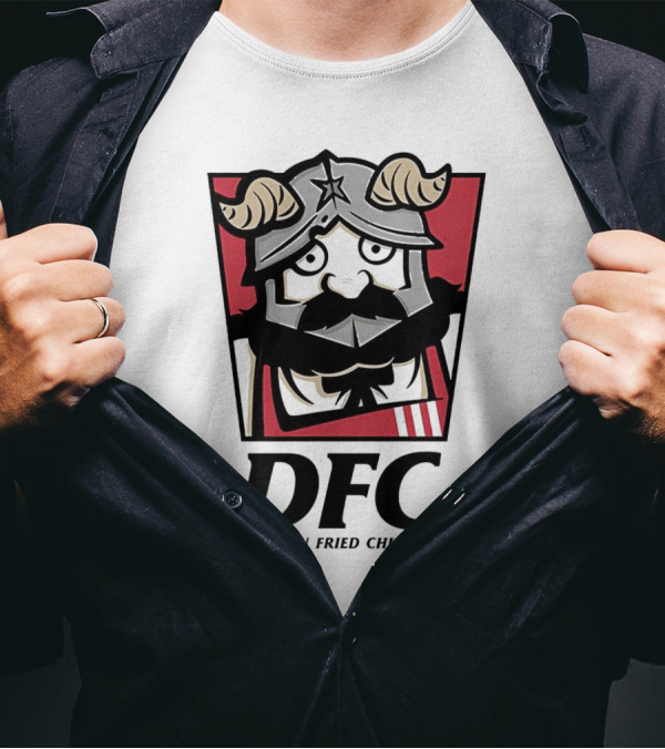 DFC Dungeon Fried Chicken Knight Helmet T-Shirt