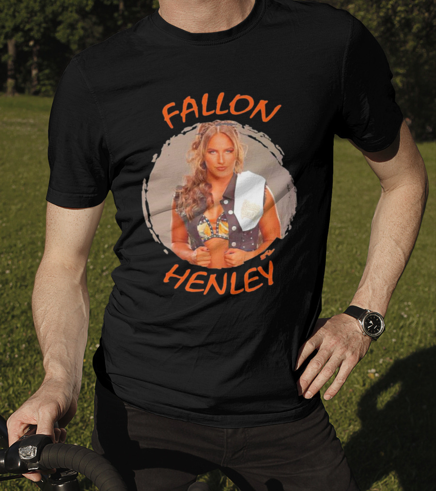 Fallon Henley WWE Bold Image With Studded Vest And Headband T-Shirt