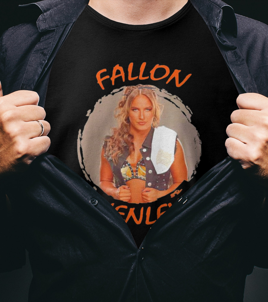 Fallon Henley WWE Bold Image With Studded Vest And Headband T-Shirt