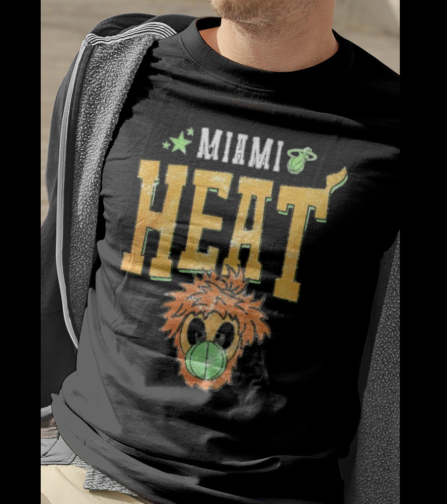 Miami Heat Burnie Basketball Court Culture T-Shirt