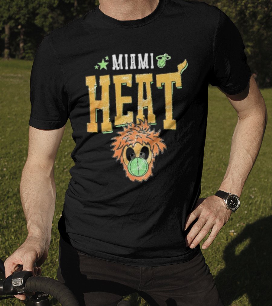 Miami Heat Burnie Basketball Court Culture T-Shirt