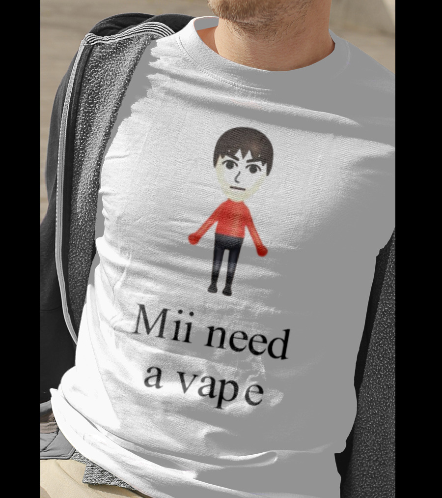 Mii Need A Vape Character Figure T-Shirt
